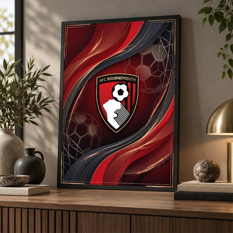 Bournemouth Football Diamond Painting Kit 5D Full Drill DIY Diamond Mosaic Wall Art Home Decor