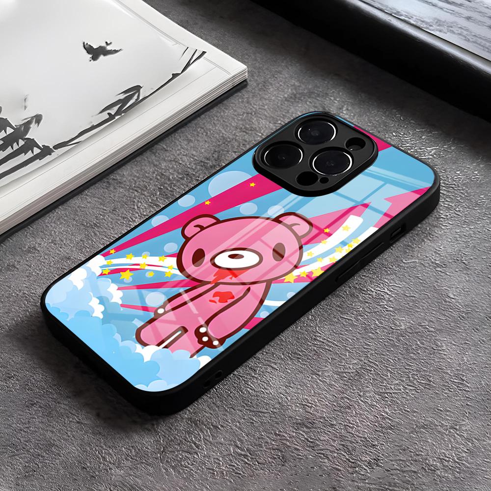 

Cute G-Gloomy Bear Phone Case For IPhone 17 15 Pro Max 12 16 14 Plus 11 13 Pro X XR XS 7 8 Plus SE Glass Cover iPhone14 Pro
