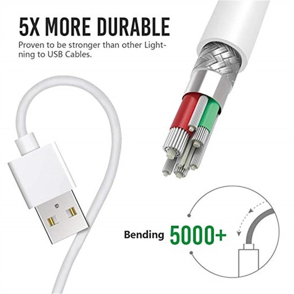 5A Usb Fast Charging Cable Compatible For Iphone 13 12 11 Pro Max Xr X Xs 8 7 Plus Se