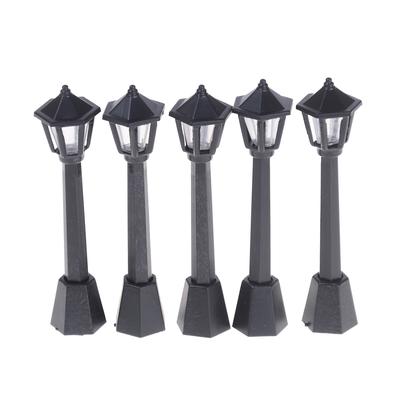 5Pcs Street Light Lamp Antique Imitation Fairy Garden Home Miniature Landscape