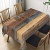 Vintage Wood Grain Rectangle Tablecloth Holiday Home Party Decor Washable Rustic Wooden Texture Table Cloths Kitchen Table Decor