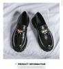 Men's Black Tassel Leather Slip-On Shoes - Autumn New Style Thick Sole, Big Toe, Fashionable Casual Low-Top