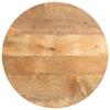 Vidaxl Tabletop, Ø 50X3.8 Cm, Round, Raw Solid Mango Wood
