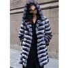 Women's Hooded Imitation Mink Fur Winter Coat – Thick, Warm, Casual Mid-Length Windbreaker
