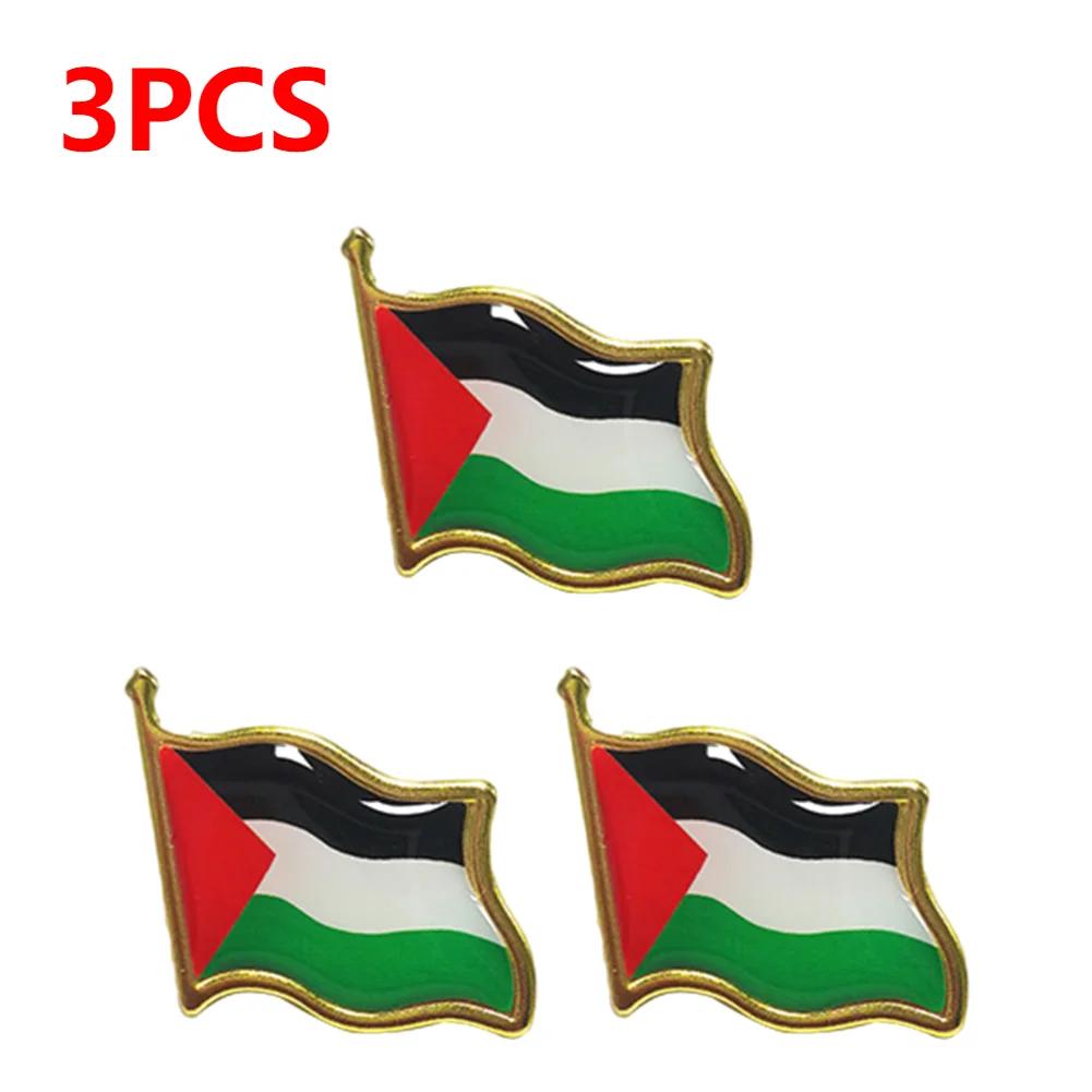 1-30PC Palestine National Flag Pin Country Flag Metal Lapel Pin Palestine Brooch Badges For Clothes Bag Hat Collar Accessories