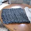 50x50cm Knitted Coarse Woolen Blanket Winter Handmade Knitting Soft Warm Thick Yarn Knitted Blanket Home Bed Sofa Blanket Decor