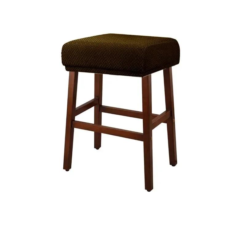 Square Elastic Bar Stool Covers Square Chair Cover Anti-Dirty Seat Covers Home Chair Protector Barstool Stretch Chair Slipcover