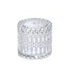 Transparent Glass Jar Jewelry Cotton Swabs Storage Box Embossed European Storage Box Home Decoration Ornaments Storage Jar