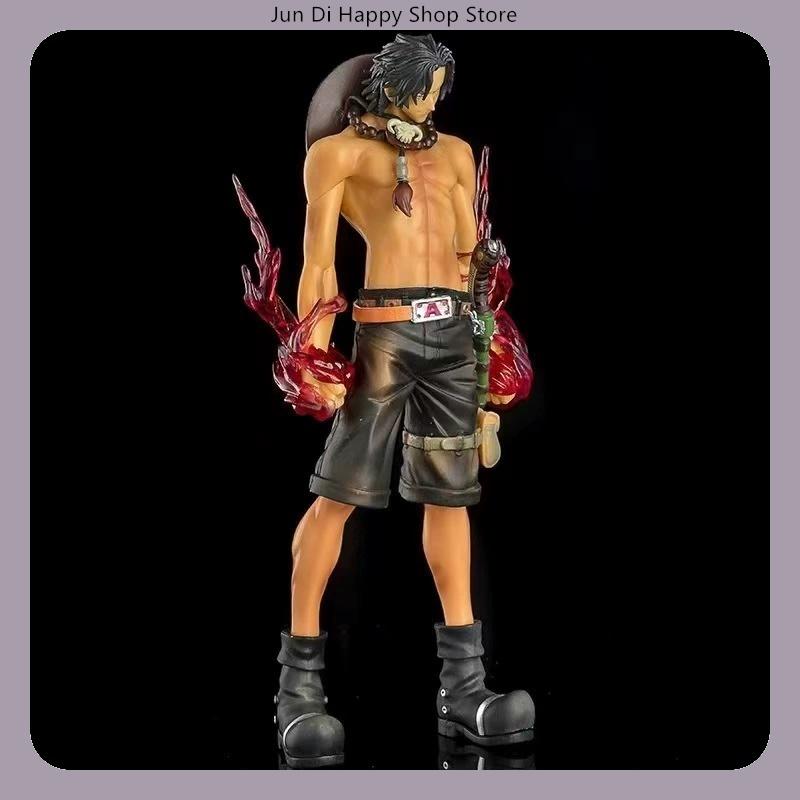 26CM One Piece Portgas D. Ace Fire Fist Anime Standing Pose Statue Model Decor For Birthday Gift