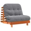 Vidaxl Sofa Rozkładana Futon, Z Materacem, Woskowy Brąz, 80X206X11 Cm