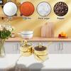 Stainless Steel Sugar Bowl Set with Clear Glass Lid Bracket Rustproof Seasoning Box Reusable Smooth Condiment Pots for Salt
