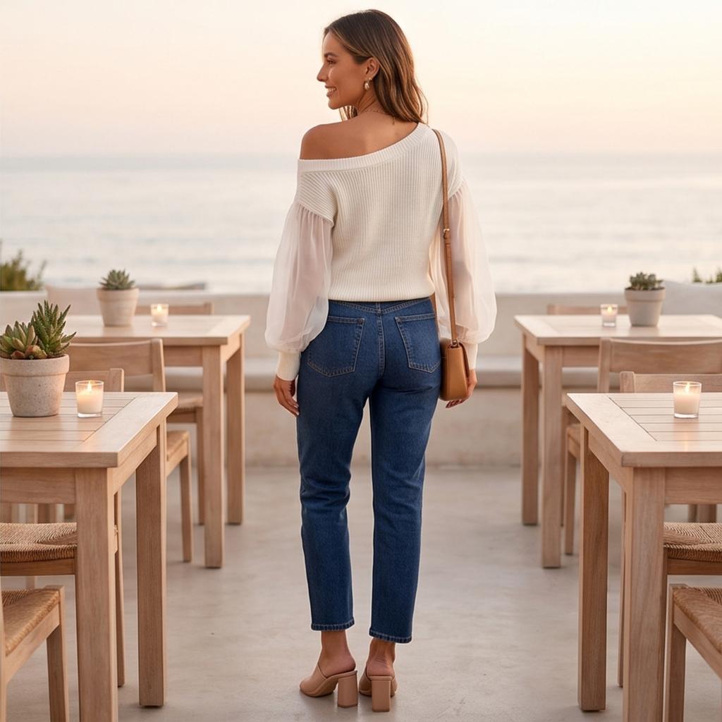 Pull décontracté tendance pour femme, couleur vive, à une épaule, manches longues, pour un usage quotidien