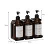 Set Dispensador de Jabón de Pared para Hotel Recargable Sin Perforación Soporte para Botellas de Desinfectante de Manos, Champú, Acondicionador para Pared de Ducha