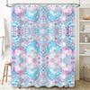 GAEPink Blue Floral Shower Curtain Waterproof Decorative Bathroom Liner Home Improvement
