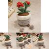 Plush Rose Flower Pot Plant Decor With Soft Pp Cotton For Living Room Ornament