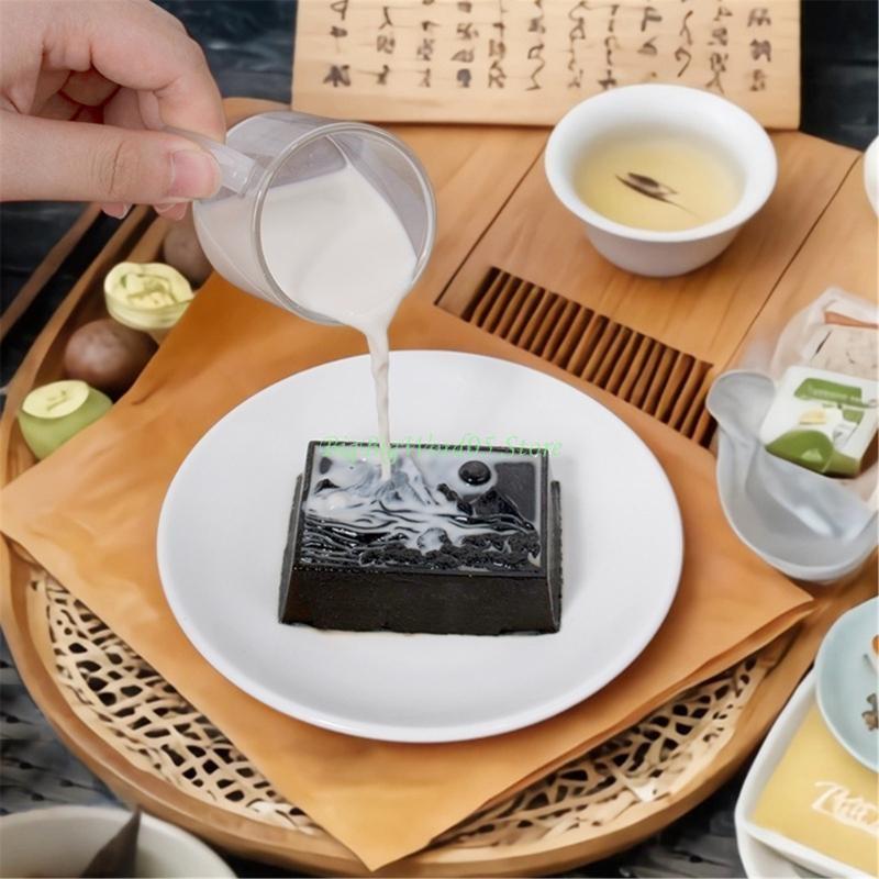 24TE Landscape Painting Silicone Molds Chocolate Molds Mousses Cake Baking Tool