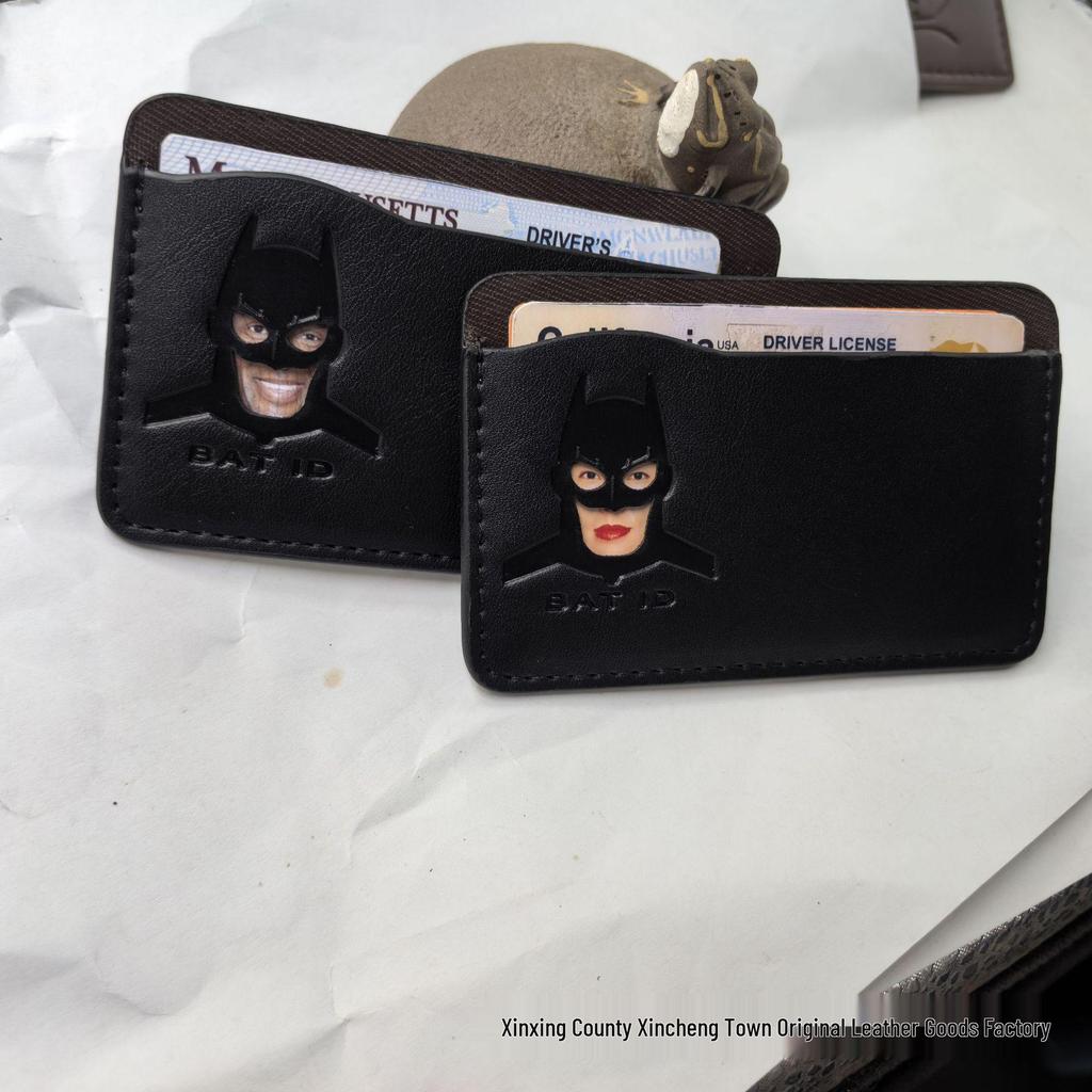 Men's Batman Card Holder Wallet with Multi-Card Slots and Hollowed-Out Design - Short Style
