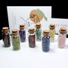 15-teiliges Mini-Wunschflaschen-Chip-Stein-Set, Kristall-Trommel-Reiki-Steine, Sammlung, Geschenk, Heimdekoration