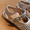 2026 Summer Girls' Princess Closed-Toe Woven Sandals for Babies