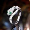 S925 silver diamond snake ring accessories girls versatile temperament ring 2026 new daily wear jewelry gift