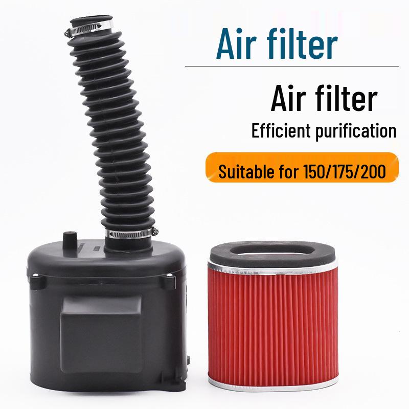 Foton Tricycle Motorcycle Air Filter Assembly with Rubber Hose and Filter Element for 125/150/200 Models
