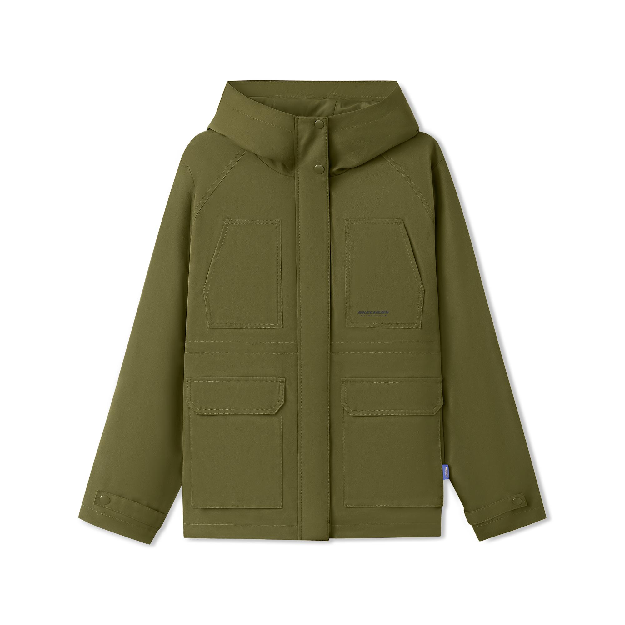 Skechers Casual Warm Loose Comfortable Fashion Versatile Hooded Windbreaker Women outerwear L325W020-00KK 0