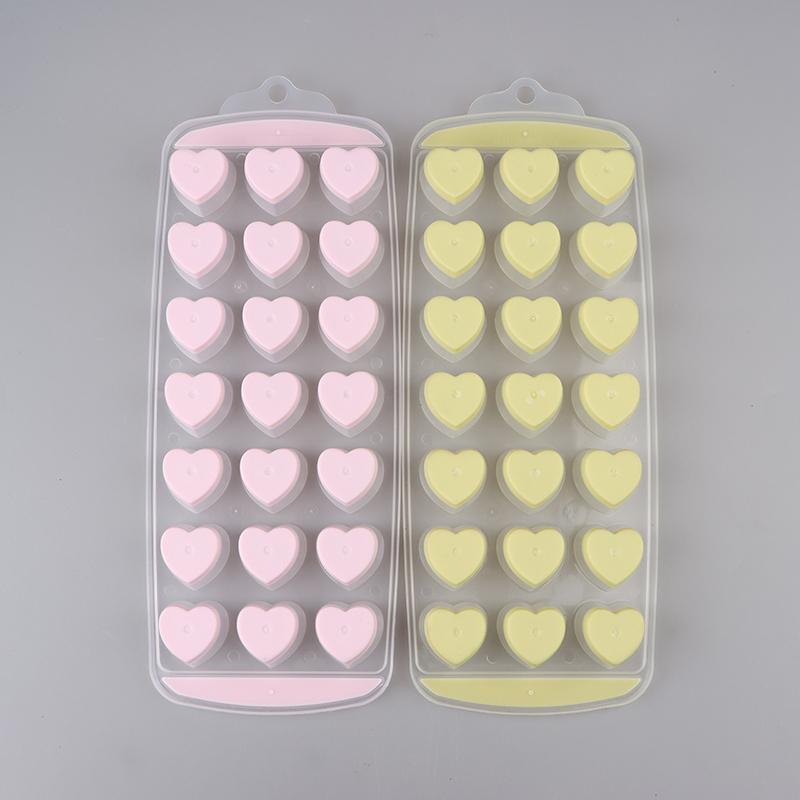 21 Holes Love Heart Shape Silicone Ice Cube Tray Diy Chocolate Fondant Mould Ice Cube Jelly Kitchen Baking Tool