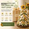 Tischmitte Sonnenblume Biene Baum DIY Bastelset, 3D gestepptes Stoff-Baumwoll-Patchwork-Set, Handgefertigte Tischdekoration für Wohnzimmer Schlafzimmer