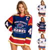 Unisex Ice Hockey Long Sleeve Jersey Pullover Lightweight Breathable Athletic Shirt for Sports Practice and Casual Wear