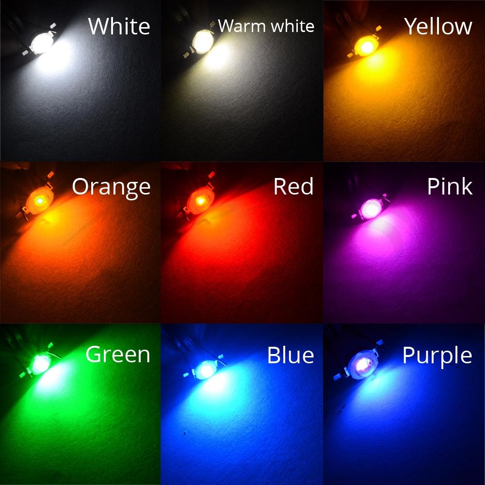 10Pcs 3W High Power Chip White Red Blue Green Light Bead Emitter LED Bulb Diodes Lamp Beads