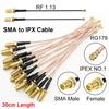 1Pcs 30cm SMA To IPX Cable RG178 U.FL IPX Coax Cable Coaxial Cable Adapter for Wifi Router GPS AP