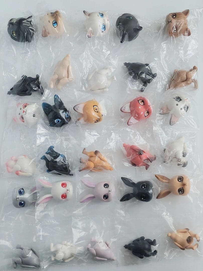 

[USED] Capsule Doll Vol.1 Cat 2 Fox 3 Rabbit Complete Set of 15