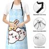 Cute Hachiware (Hachi-ware) Apron for Kitchen, Cafe, or Cooking, with Neck Strap and Pockets, Waterproof and Stain-Resistant for Home and Work Use
