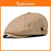 Casual Solid Color Cotton Beret Hat Women Breathable Travel Cap Spring Summer