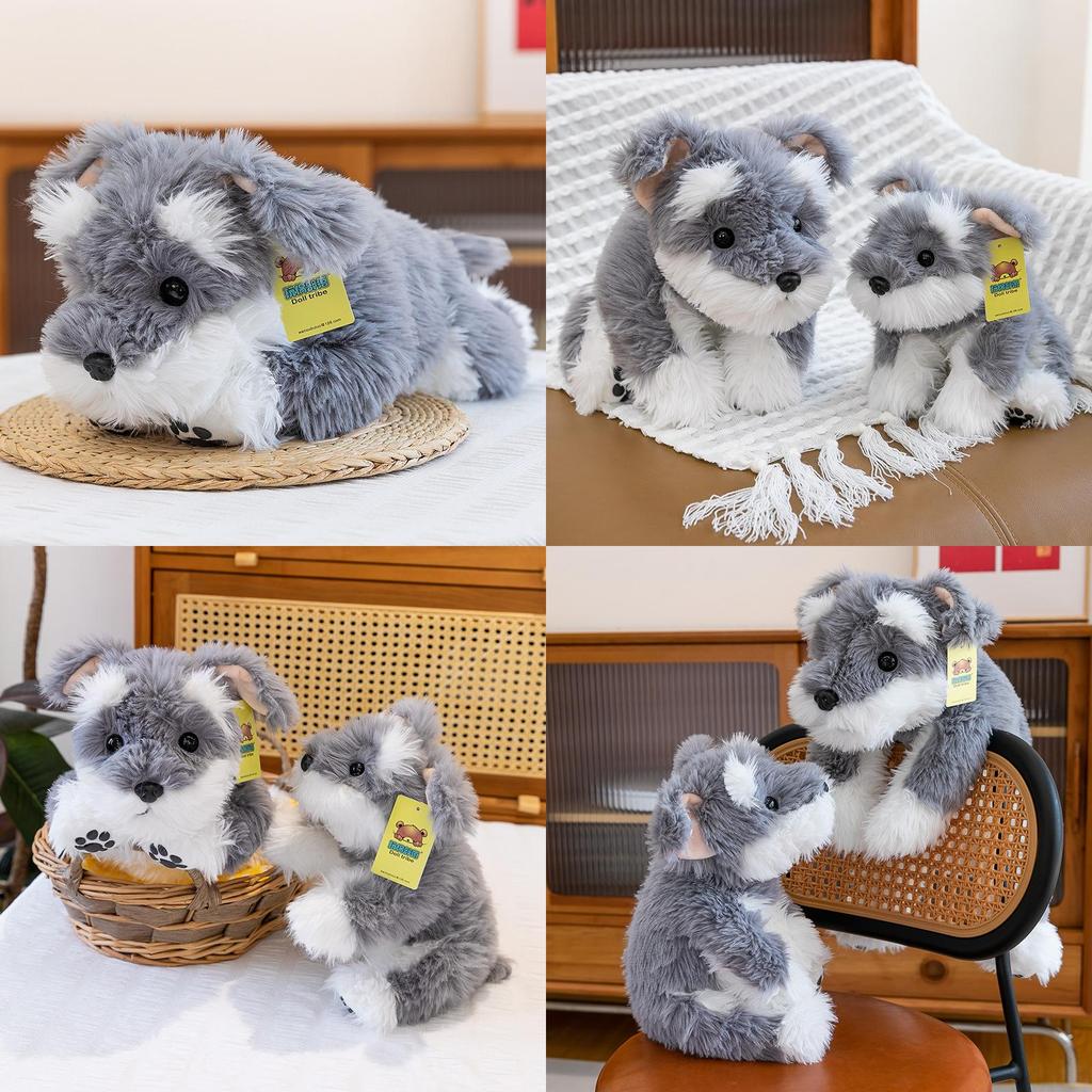 Snowing Terrier Plush Toy With Pp Cotton Filling For Kids Playroom Decor