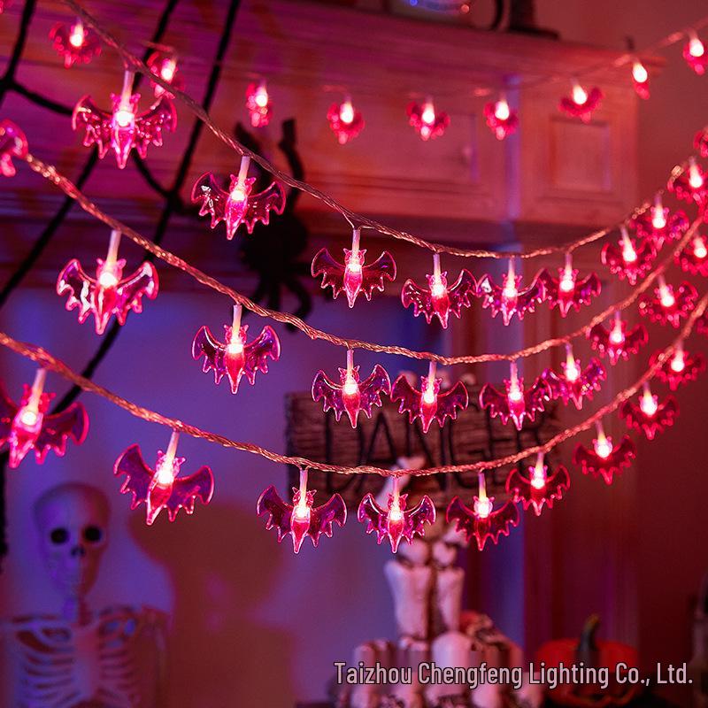 

Светодиодные гирлянды в виде тыквы, привидения, летучей мыши и глаза на Хэллоуин для атмосферного украшения 1.5m 10 LEDs - Battery, Steady-on