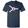Fort Wayne US City Flag Basic Cotton T-Shirt - Navy