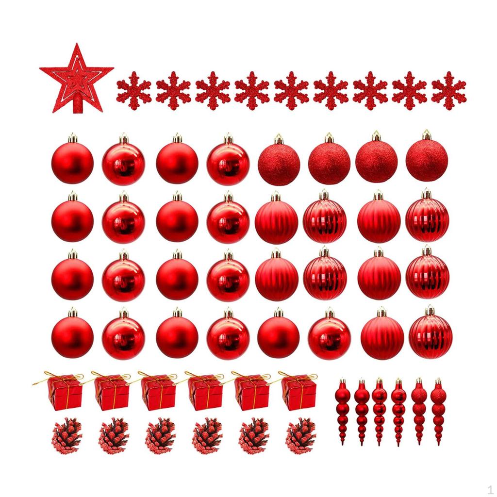 60 Stück Weihnachts-Dekokugeln Baumschmuck Xmas Deko für Restaurant Frühling
