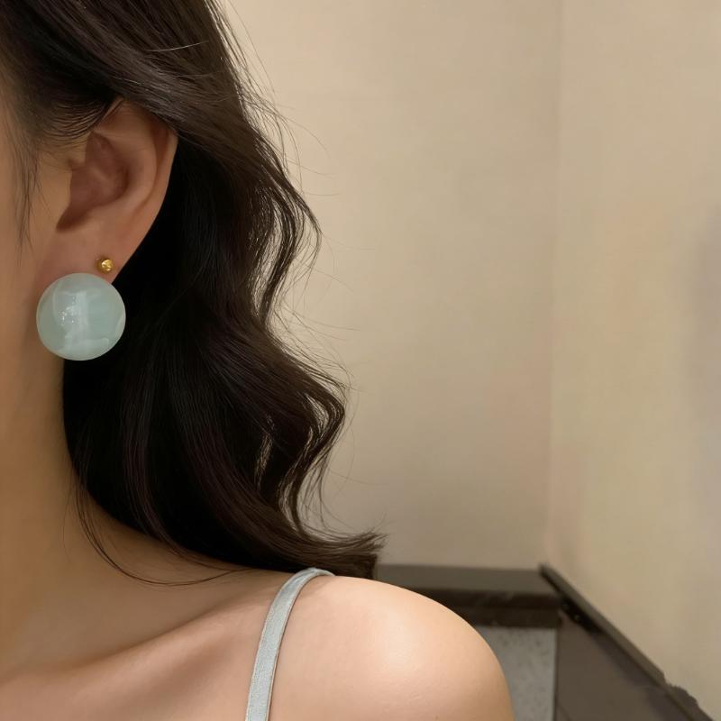 Candy Colored Acrylic Half Dome Stud Earrings With Shiny Glossy Finish Perfect For Daily Wear Parties Vacation/Casual Hangouts