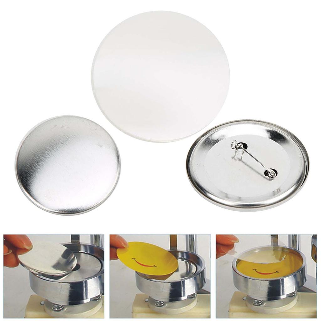 100 Sets 56mm Badge Pin Button Parts Badge Making Supplies DIY Crafts Materials