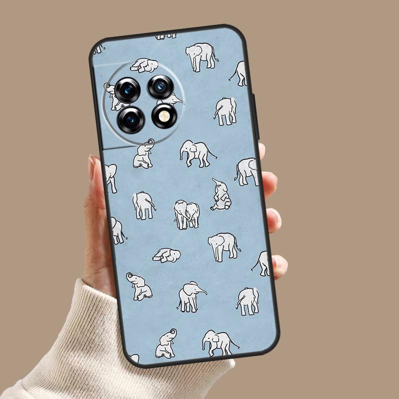 Cute Elephant Case For OnePlus Nord CE 3 Lite CE4 2 2T N10 N20 N30 OnePlus 12 11 9 10 Pro 8T 10T 12R Cover
