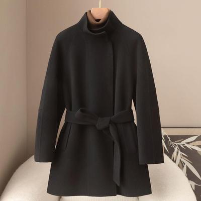 2026 Spring Women's 30% Cashmere Wool Coat - Casual Stand Collar Double-faced Jacket