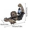 Zombie Lantern Halloween Resin Craft with Lights - Spooky Courtyard Decoration