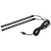 1.3 Meters*2 LED Foot Light Strip Black+Transparent Blue