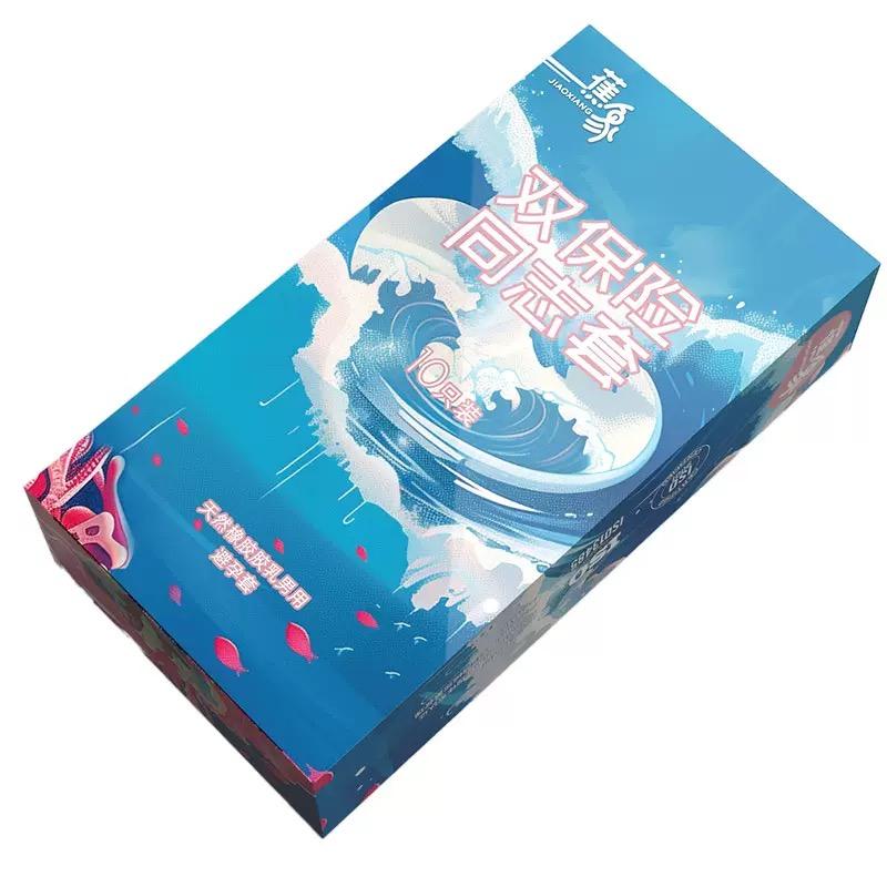 Doppelversicherung Genosse Schutz Kondome sicher Langanhaltende natürliche Gelkondome Kondome für Männer für Slim Fit Glatte Latex Sexprodukte Verhütungskondom