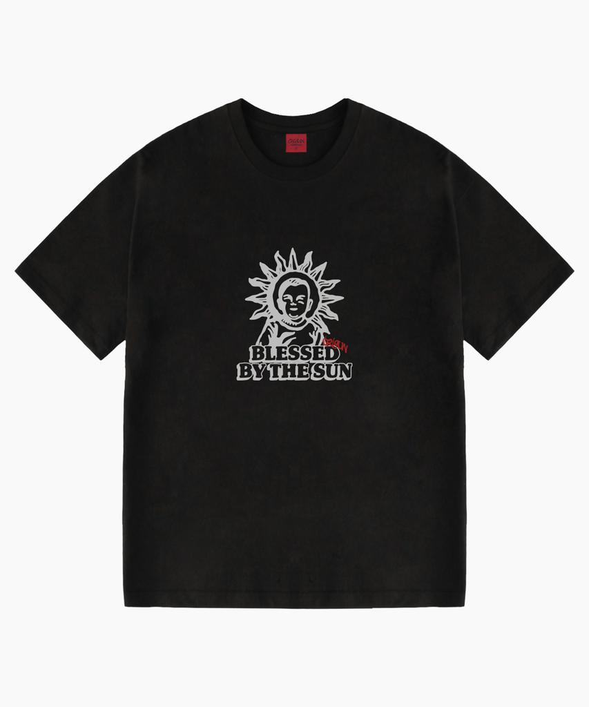 Keuligeon Blessed By The Sun 20S Semi-Oversized Short-Sleeve T-Shirt Black