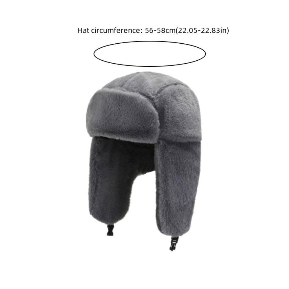 Windproof Hooded Hat Thickened Ear Protecting Cap Cute Warm Hat  Women