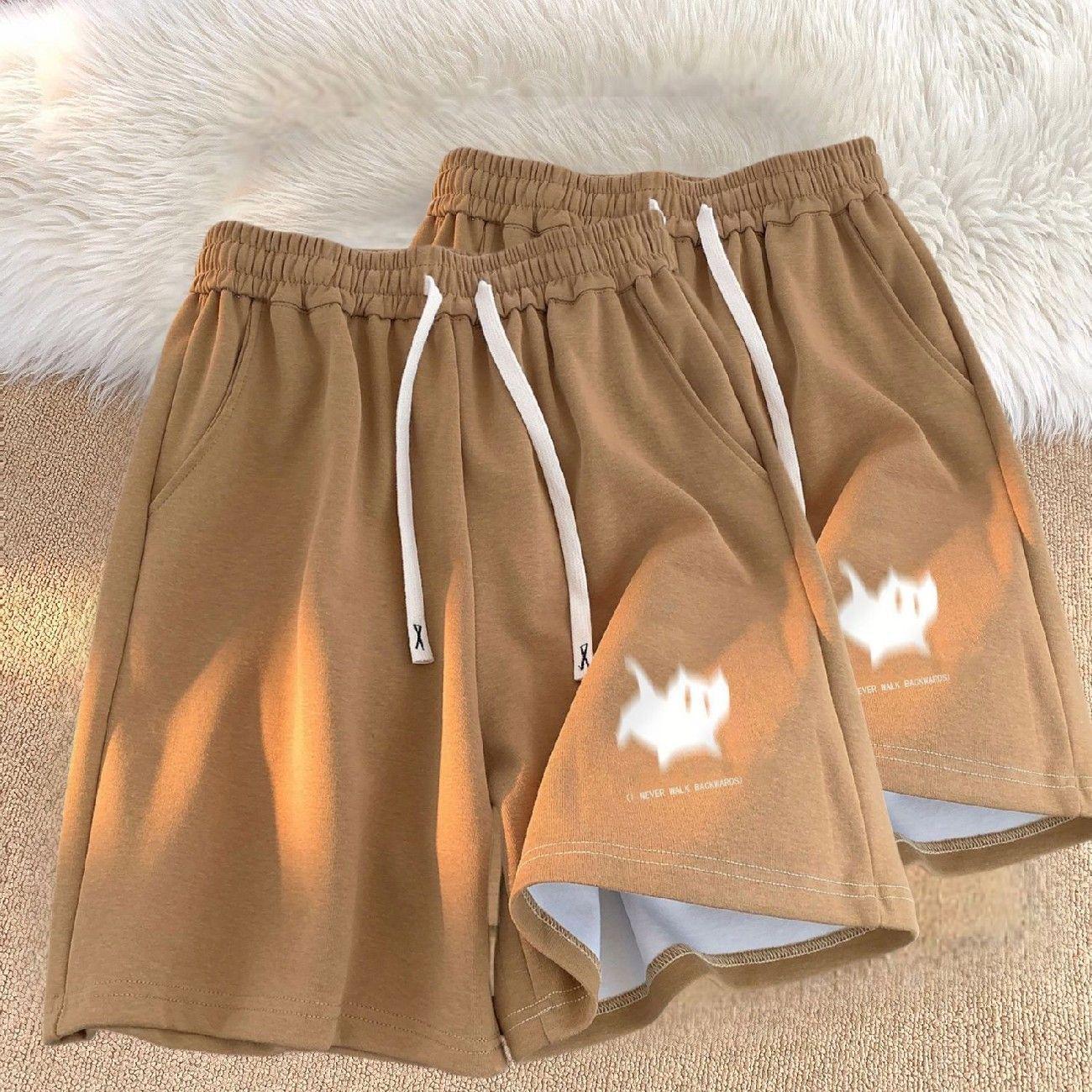 

Summer Cat Print Casual Shorts - Buy One Get One Free, 2026 New Loose Mid-Length Unisex Style. L for 100-120 jin коричневий