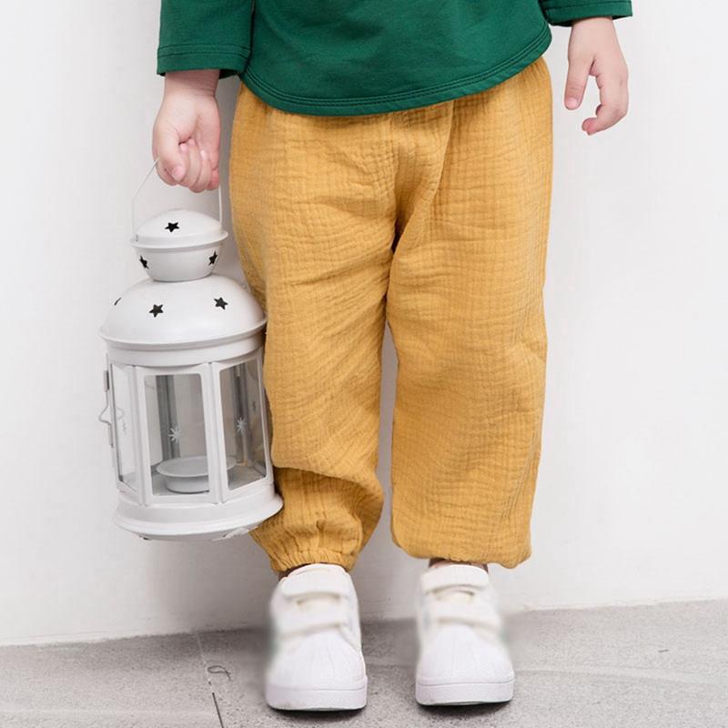 Pantaloni da bambino Bambina Bambino Tinta unita Cotone Lunghi Harem Pantaloni Casual Pantaloni per bambini