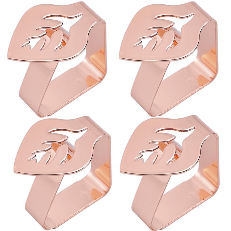 4PCS Stainless Steel Tablecloth Clips Decorative Leaf Tablecloth Clamp Holder Table Cover Clamps for Picnic BBQ Wedding Decor